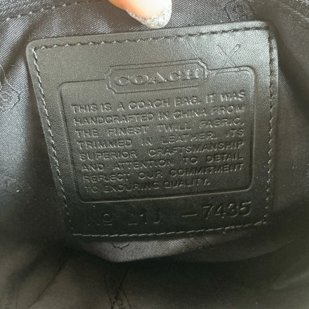Coach Unisex Mercer‎ Y2K Twill Tan Black Messenger Shoulder Nylon Crossbody Bag